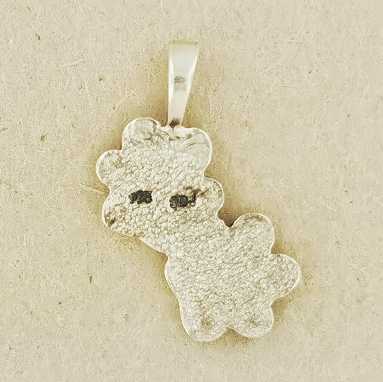 Twin Paw Print Pendant in Sterling Silver or Antique Bronze - Le Dragon Argenté