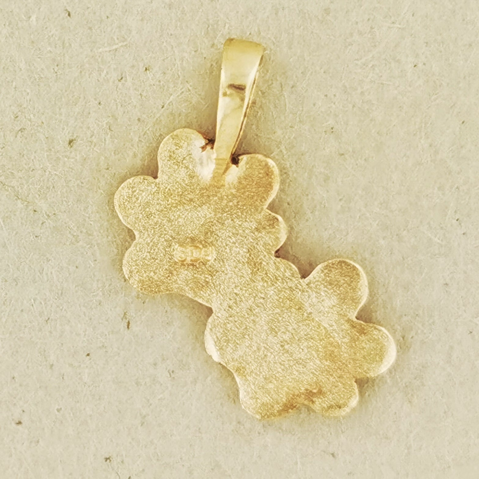 Twin Paw Print Pendant in Sterling Silver or Antique Bronze - Le Dragon Argenté