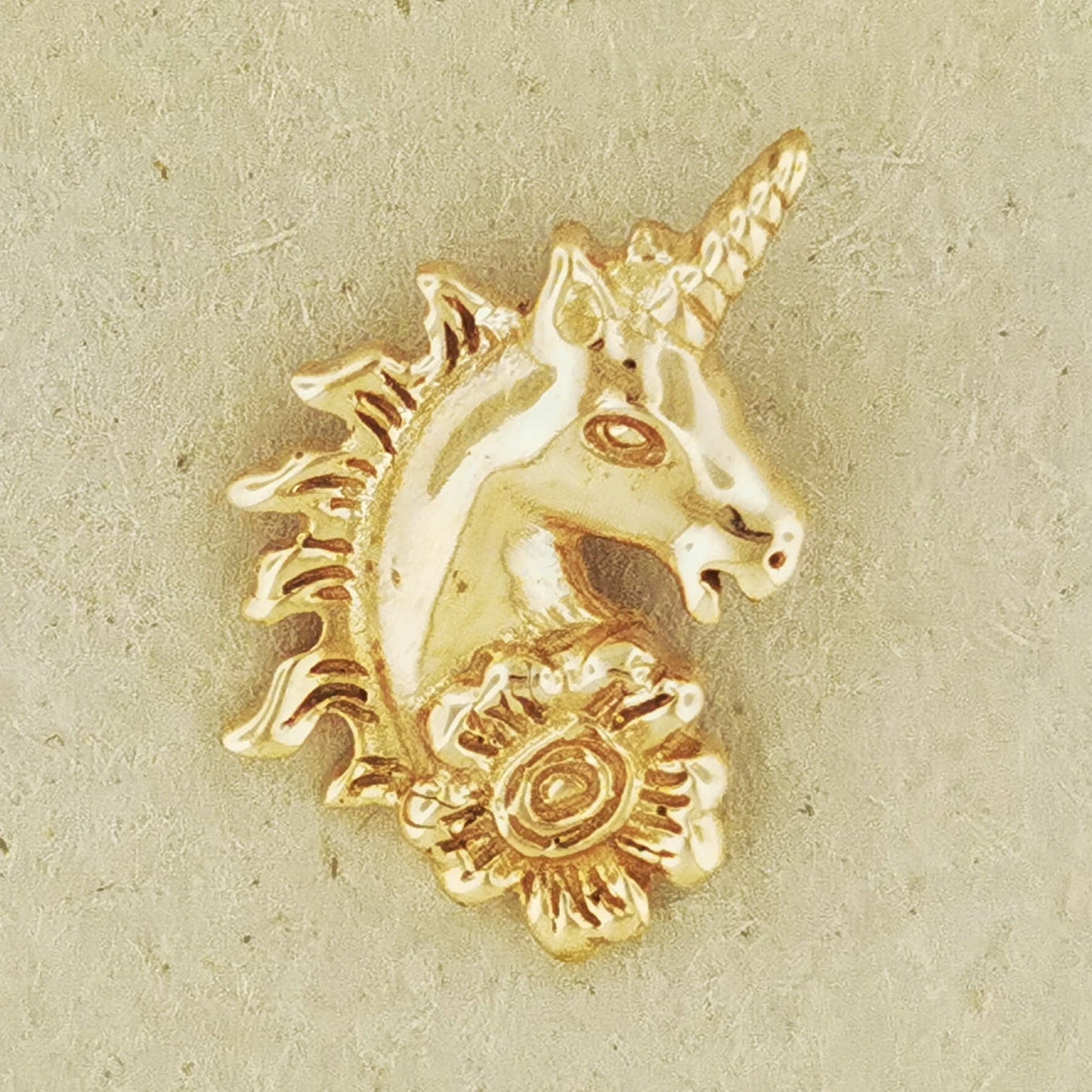 Unicorn Head Charm in Sterling Silver or Antique Bronze - Le Dragon Argenté