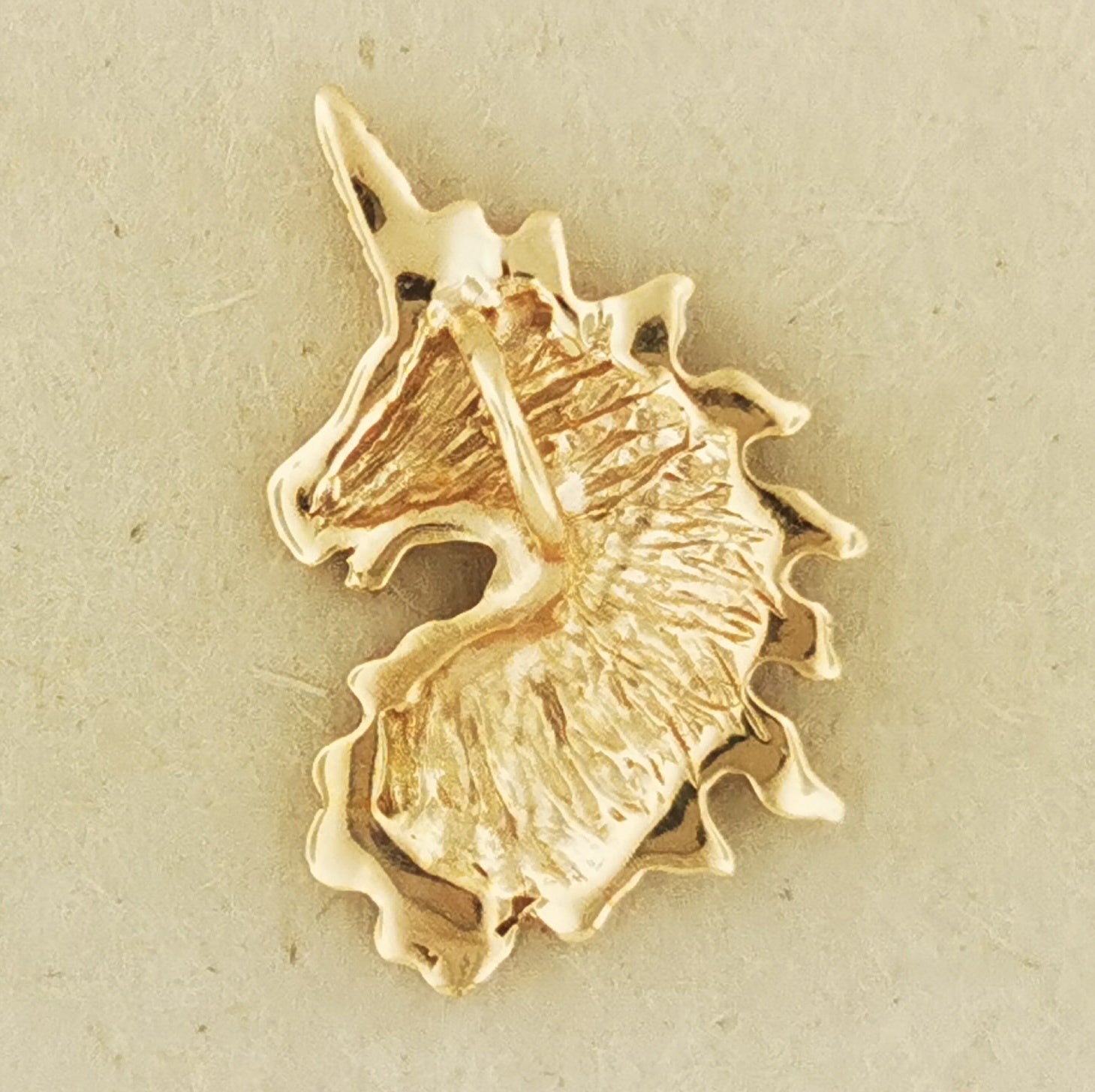 Unicorn Head Charm in Sterling Silver or Antique Bronze - Le Dragon Argenté