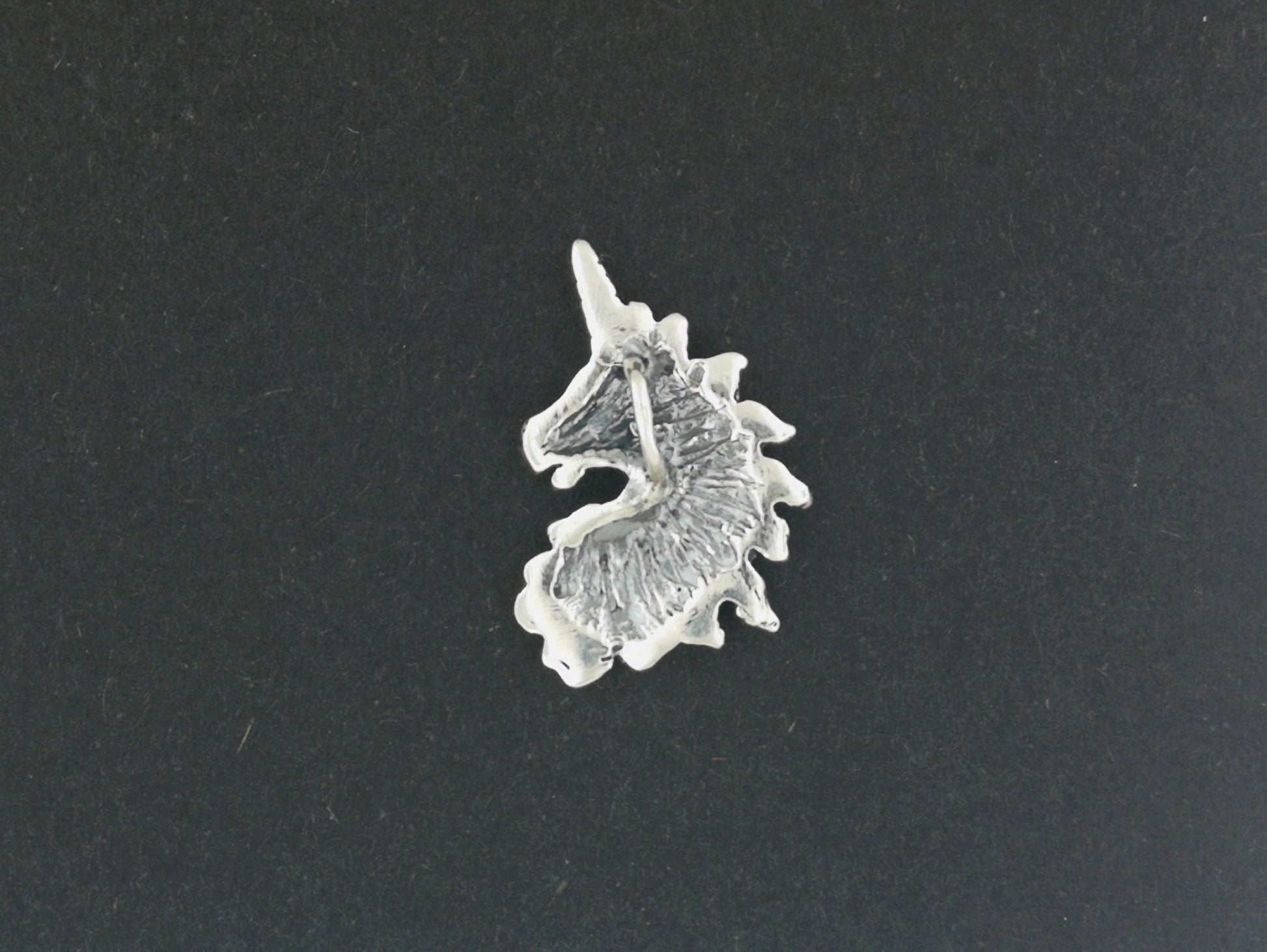 Unicorn Head Charm in Sterling Silver or Antique Bronze - Le Dragon Argenté