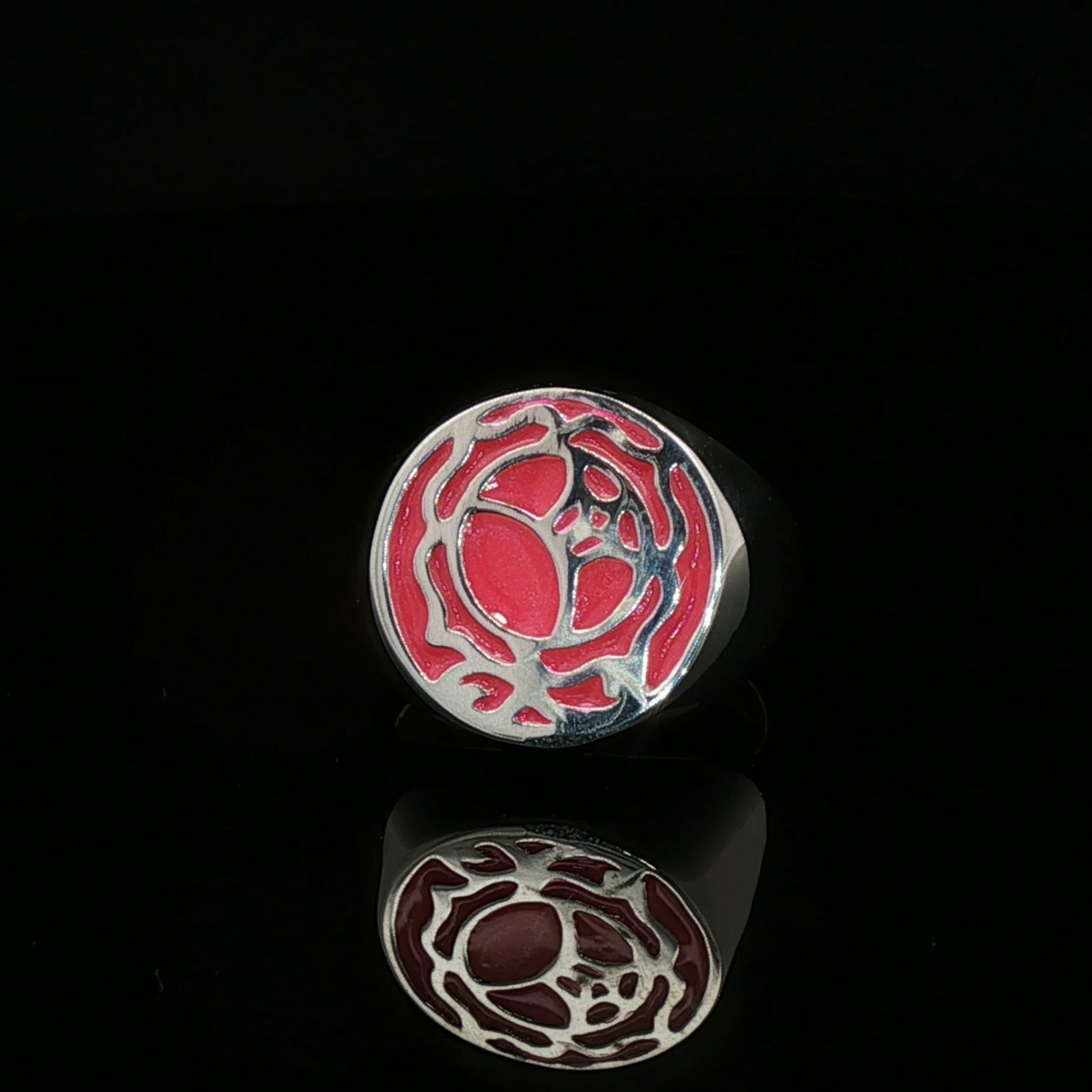 Utena Rose Signet Ring  in Sterling Silver  - Le Dragon Argenté