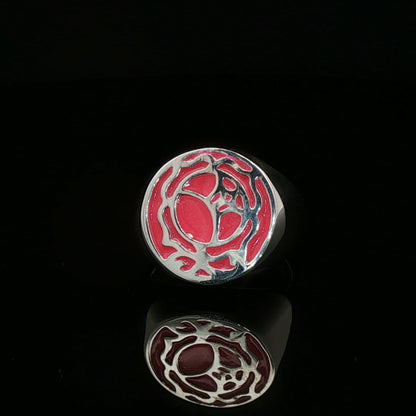 Utena Rose Signet Ring  in Sterling Silver  - Le Dragon Argenté