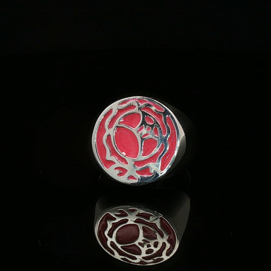 Utena Rose Signet Ring  in Sterling Silver  - Le Dragon Argenté