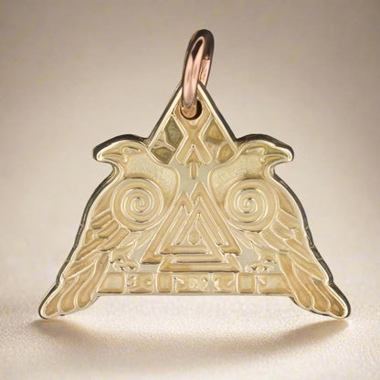 Valknut Warrior Pendant in Sterling Silver or Antique Bronze - Le Dragon Argenté