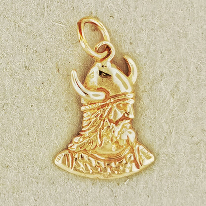 Viking Head Charm in Sterling Silver or Antique Bronze - Le Dragon Argenté