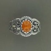 Vintage Style Filigree Ring with Gemstone in Sterling Silver - Le Dragon Argenté