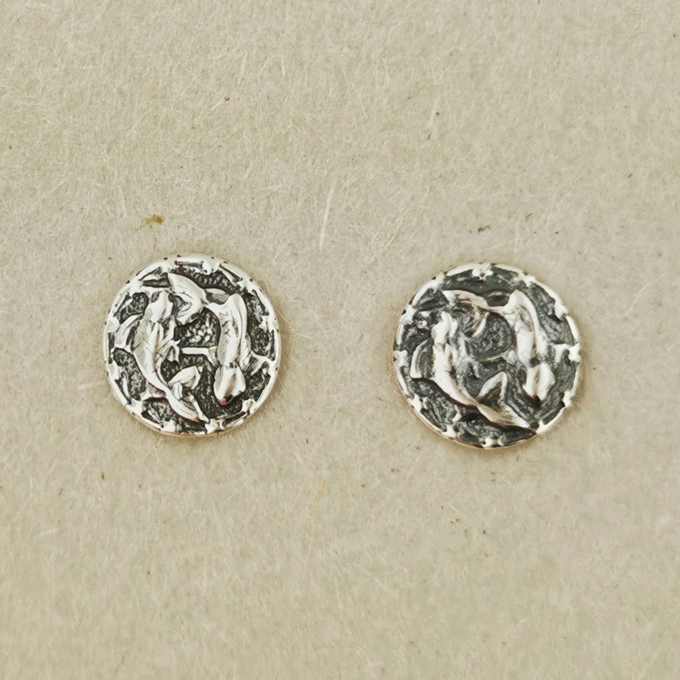 Vintage Style Sterling Silver Zodiac Stud Earrings - Le Dragon Argenté