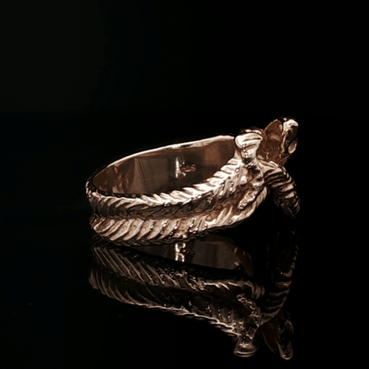 Vintage Style Twin Snakes Ring in Antique Bronze - Le Dragon Argenté