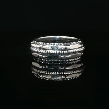 Void Spine Band Ring - Le Dragon Argenté - alien - Alt Fashion Ring - everyday ring