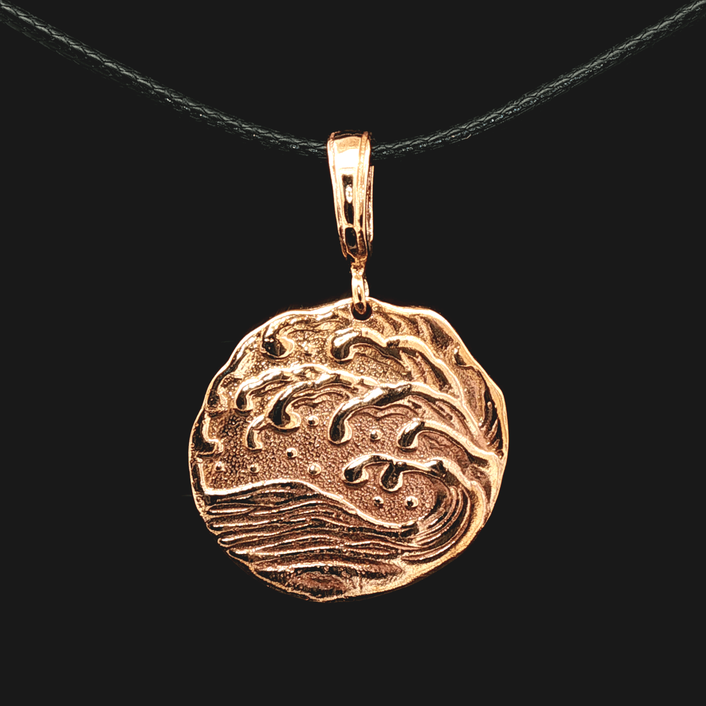 Wave pendant in Antique Bronze - Le Dragon Argenté - Live Sale - 