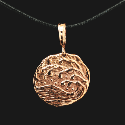 Wave pendant in Antique Bronze - Le Dragon Argenté - Live Sale - 