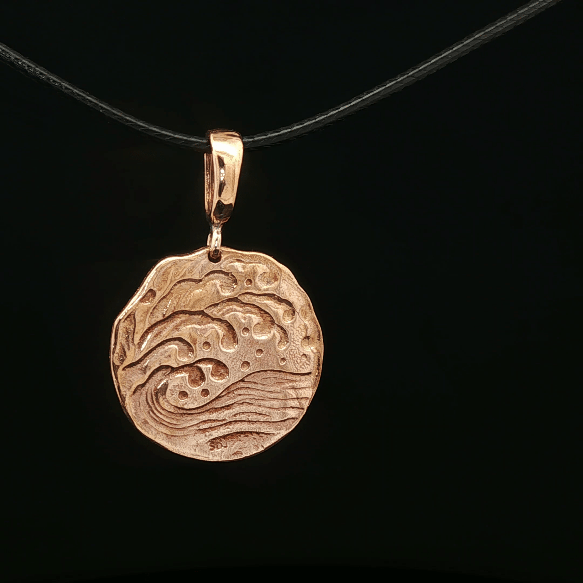 Wave pendant in Antique Bronze - Le Dragon Argenté - Live Sale - 