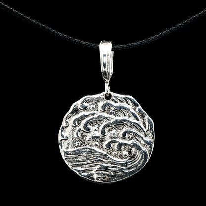 Wave pendant in Sterling Silver - Le Dragon Argenté - Live Sale - 