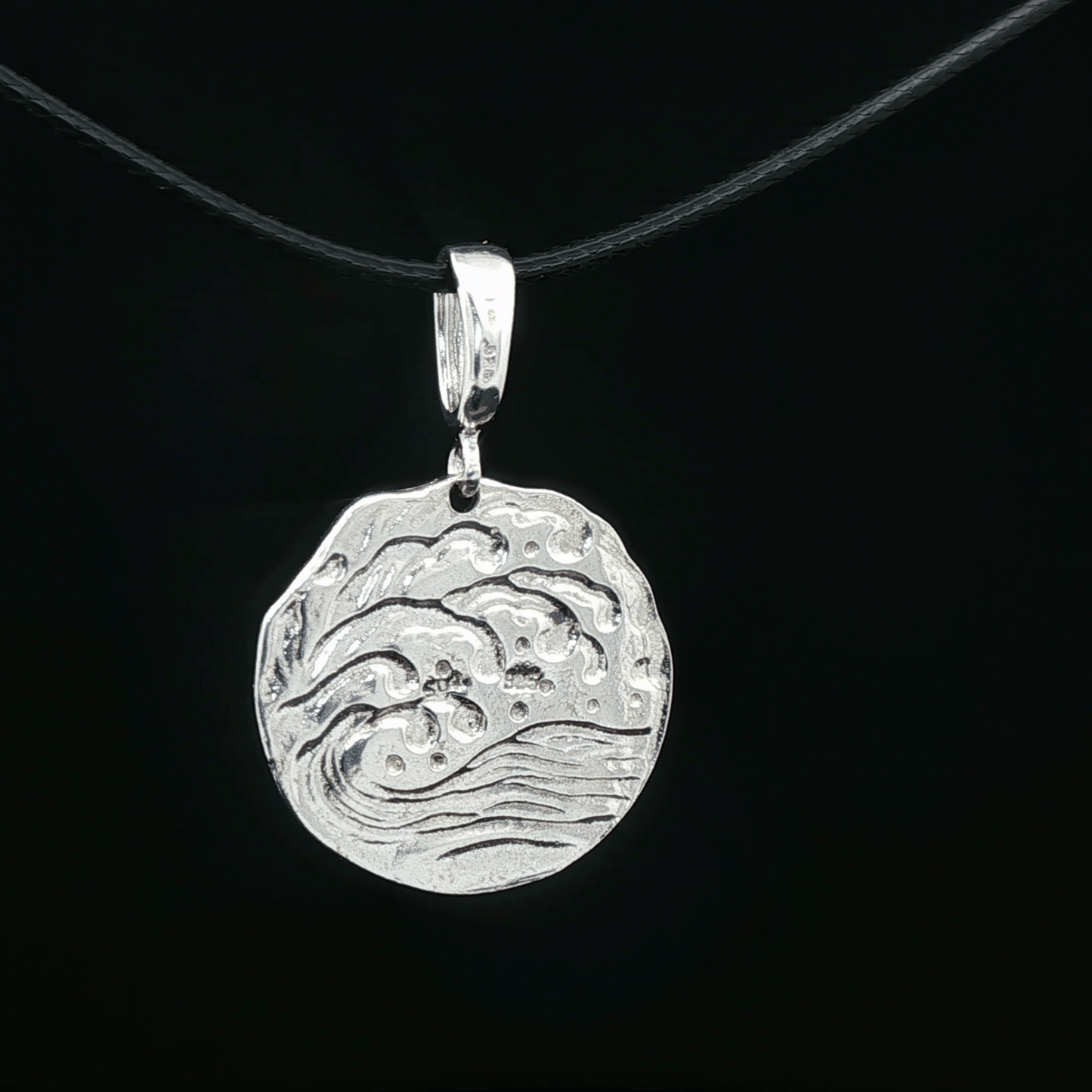 Wave pendant in Sterling Silver - Le Dragon Argenté - Live Sale - 