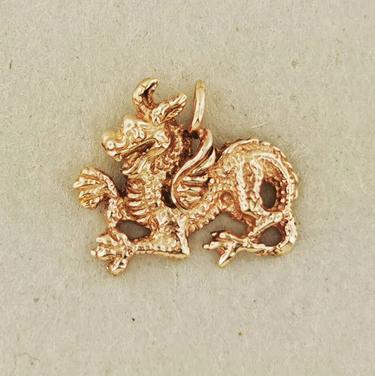 Medieval Dragon Charm in Sterling Silver or Antique Bronze, Dragon Lover Jewelry, Dragon Lover Jewellery, Here Be Dragons, Year Of The Dragon Jewelry, Year Of The Dragon Jewellery, Medieval Dragon Pendant, Bronze Dragon Pendant, Bronze Dragon Necklace, Bronze Dragon Charm, Antique Bronze Dragon Pendant