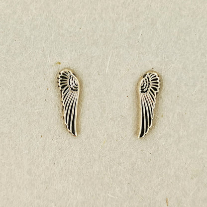 Wings Stud Earrings in Sterling Silver