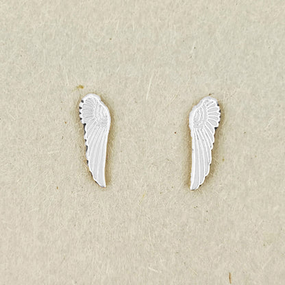 wings stud earrings in gold, gold wing earrings, gold stud earrings, gold wings earrings, small gold earrings, small gold stud earrings, wing studs in gold, wing earrings in gold, gold second hole earrings, gold wing jewelry, angel wing earrings, gold angel wing earrings, angel wing jewelry, angel wing jewellery