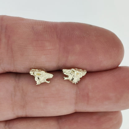 Gold Howling Wolves Earrings made to order, Gold Wolf Stud Earrings, Gold Wolf Earrings, Howling Wolf Gold Earrings, Gold Wolf Jewelry, Gold Wolf Jewellery, Gold Wolves Earrings, Gold Wolves Jewelry, Wolf Lover Earrings, Wolf Lover Jewelry