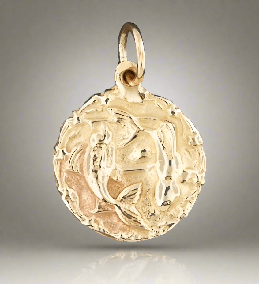 Zodiac Medallion in Sterling Silver Or Antique Bronze - Le Dragon Argenté