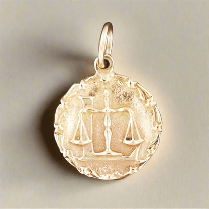 Zodiac Medallion in Sterling Silver Or Antique Bronze - Le Dragon Argenté