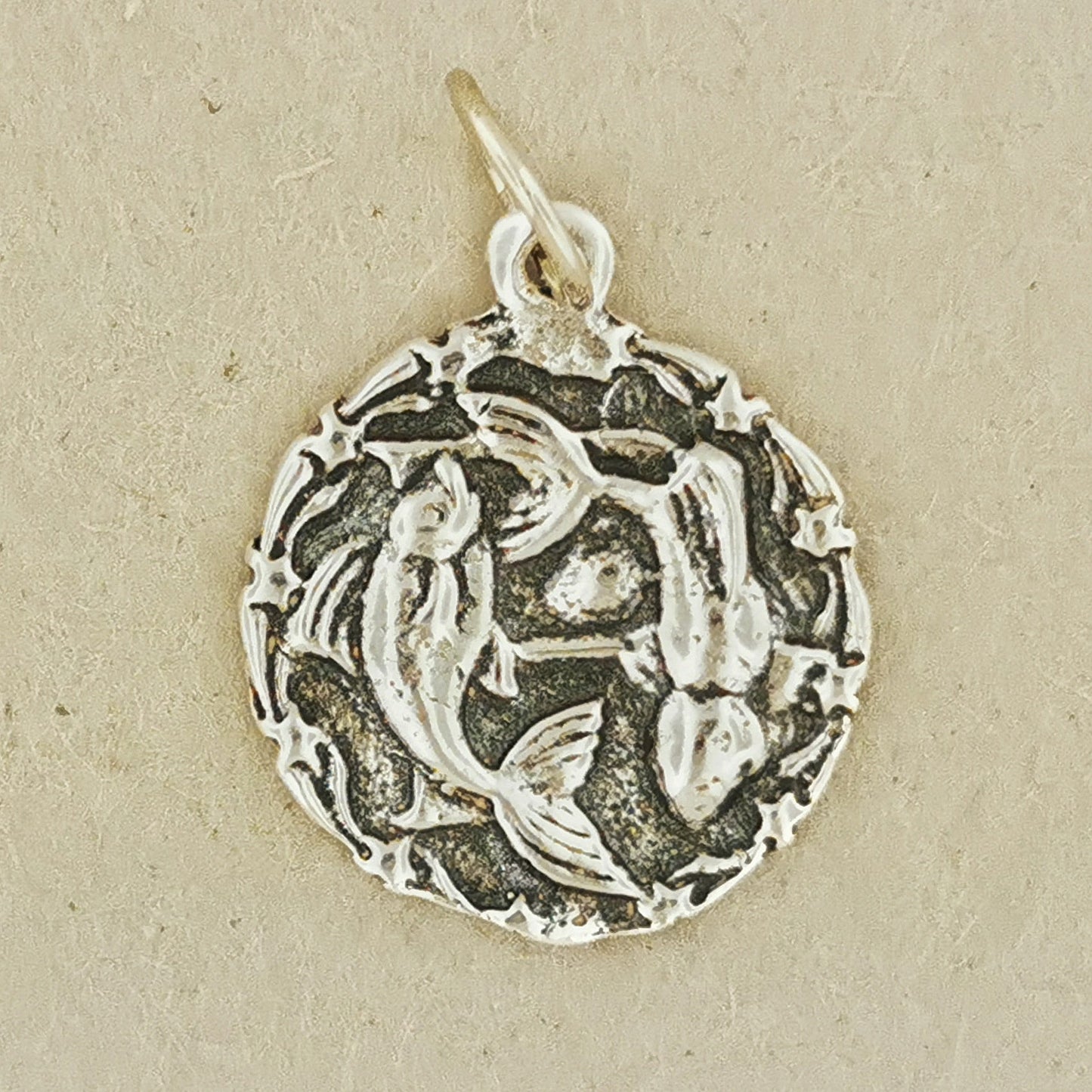 Zodiac Medallion in Sterling Silver Or Antique Bronze - Le Dragon Argenté