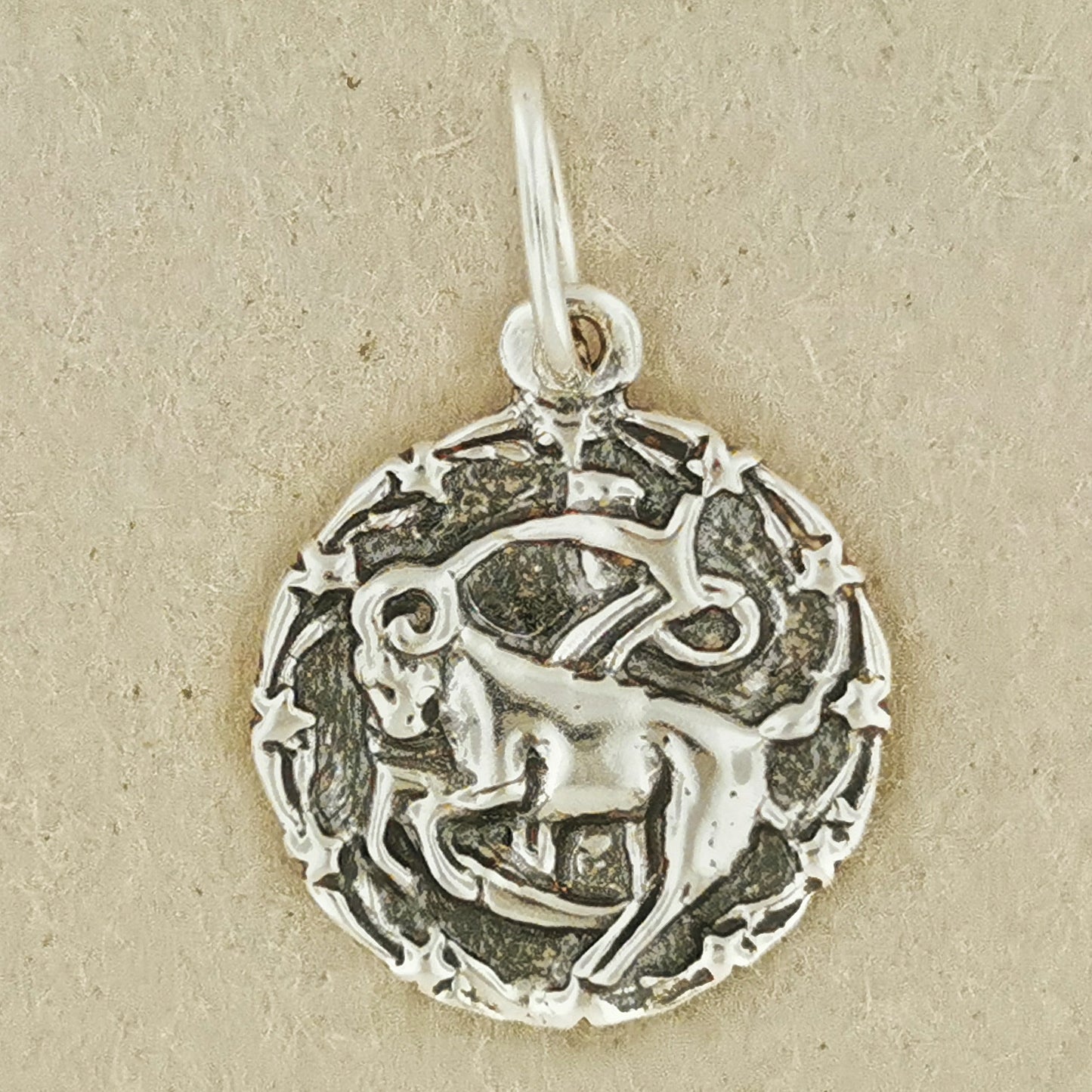 Zodiac Medallion Capricorn in Sterling Silver, Capricorn Zodiac Medallion, Sterling Silver Capricorn Jewelry, Sterling Silver Capricorn Jewellery, Silver Capricorn Zodiac Pendant, Silver Zodiac Sign Jewelry, Silver Zodiac Sign Jewellery, Capricorn Star Sign Pendant