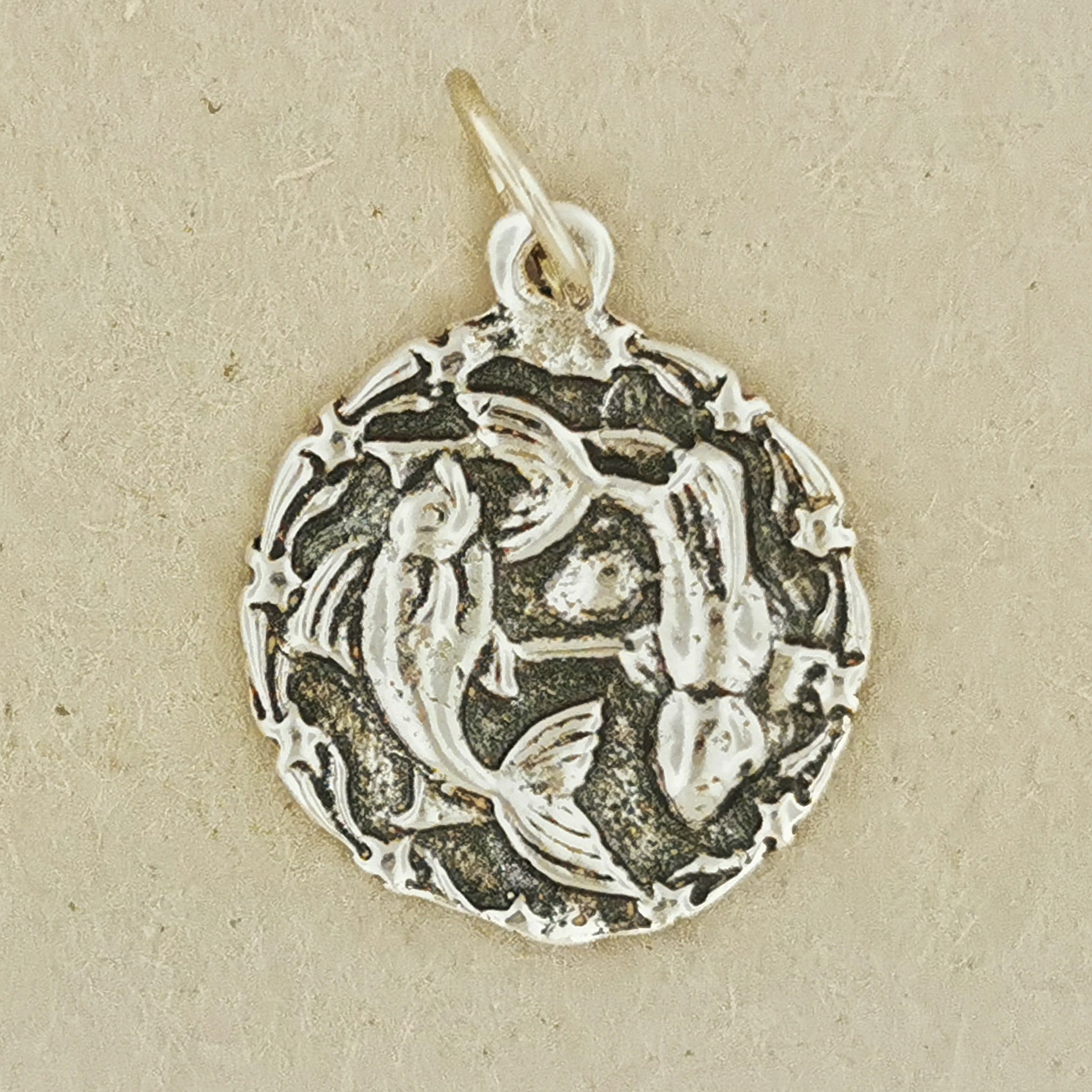 Zodiac Medallion Pisces in Sterling Silver, Pisces Medallion Pendant, Pisces Birthday Gift, Pisces Zodiac Medallion, Silver Pisces Medallion, Silver Pisces Pendant, Pisces Birthday Gift, Silver Pisces Jewelry, Silver Pisces Jewellery