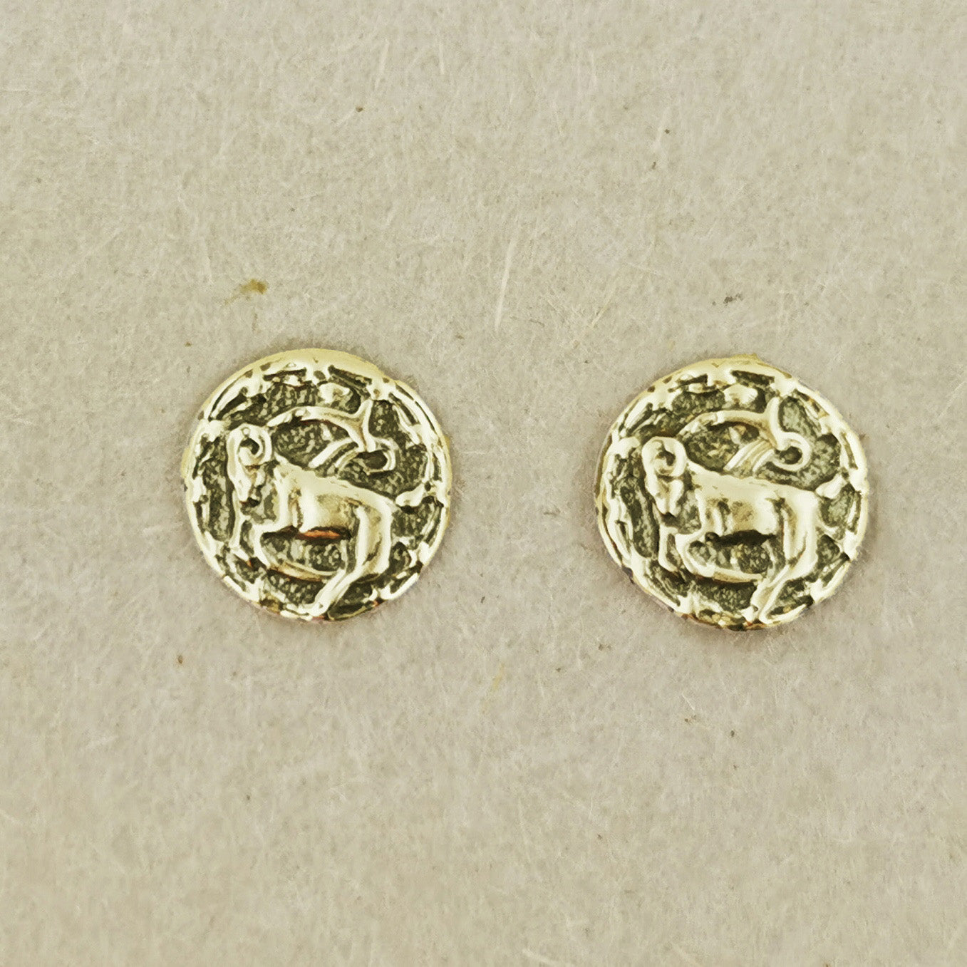 Gold Zodiac Stud Earrings Made to Order, Gold Zodiac Studs, Gold Zodiac Stud Earrings, Gold Zodiac Earrings, Zodiac Earrings In Gold, Gold Astrology Jewelry, Gold Astrology Jewellery, Star Chart Earrings, Gold Stud Earrings, Retro Style Gold Jewelry, Retro Gold Jewellery, Retro Gold Jewelry, Retro Gold Earrings, Birthsign Gold Earrings, Vintage Style Earrings, 1950s Style Earrings, Zodiac Sign Gift, Zodiac Sign Jewellery, Zodiac Sign Jewelry