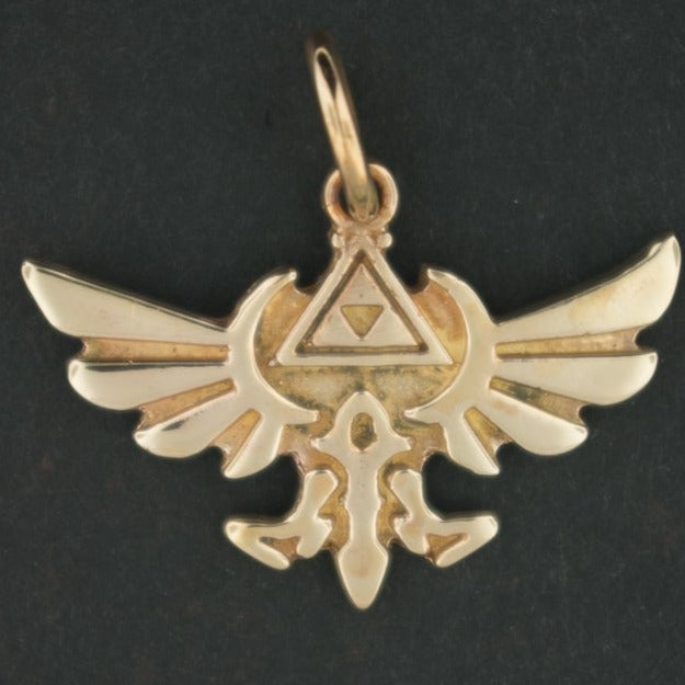 Legend of Zelda Pendant in Solid Gold Made To Order, Gold Zelda Pendant, Gold Zelda Jewelry, Gold Zelda Jewellery, Legend of Zelda Pendant, Gold Legend of Zelda Pendant, Triforce Gold Pendant, Gamer Girl Pendant, Gamer Geek Pendant, Gold Triforce Pendant, Royal Crest Pendant, Video Game Pendant, Video Game Jewelry, Video Game Jewellery