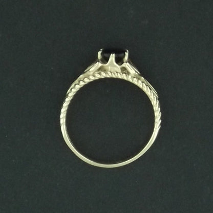 Celtic Knotwork Gemstone Ring in Antique Bronze