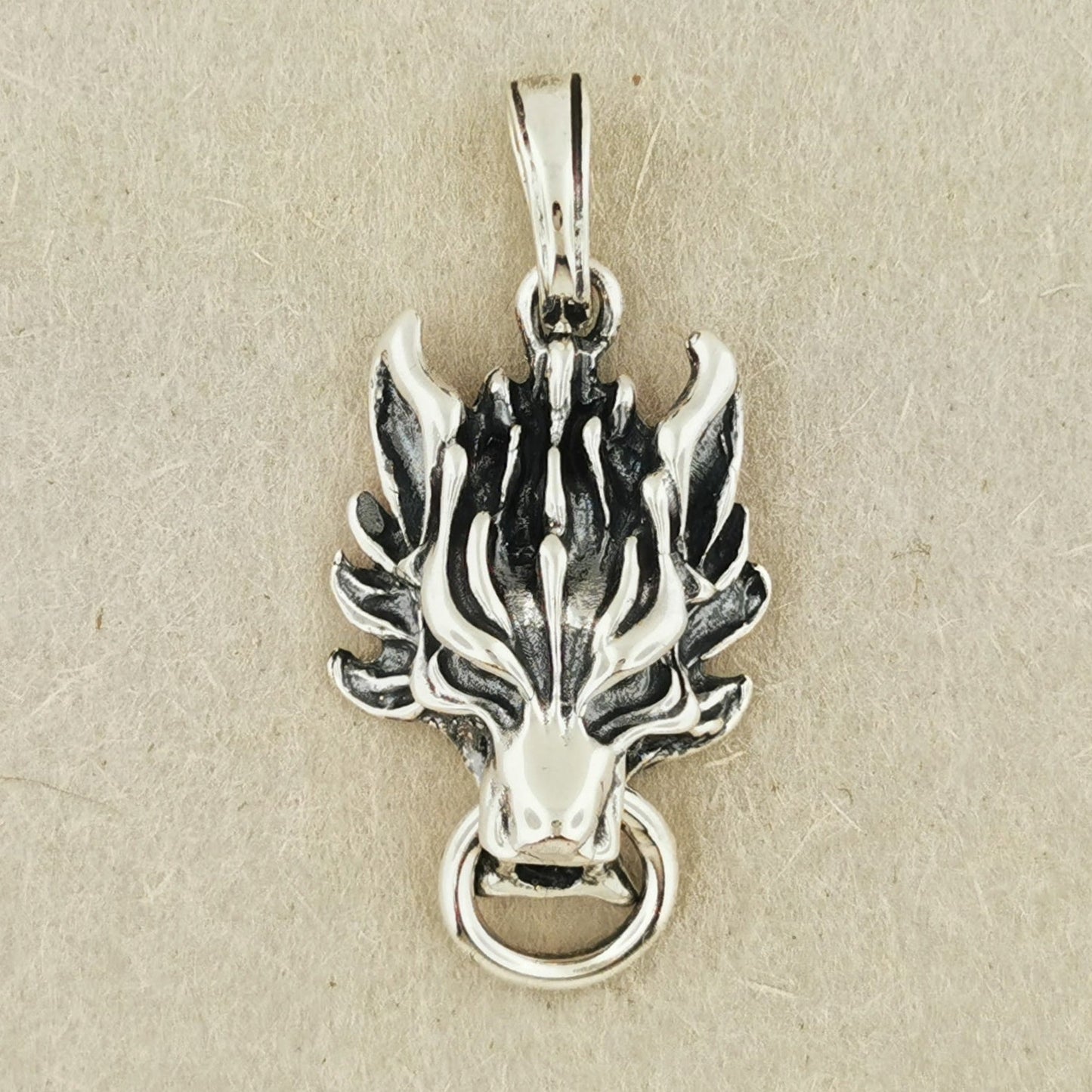 Final Fantasy 7 Wolf Pendant in Sterling Silver or Antique Bronze, FF7 Fenrir Wolf Pendant, FF7 Cloud Strife Wolf Pendant, Final Fantasy 7 Advent Children Wolf Pendant, Final Fantasy vii Cloud, Final Fantasy jewelry, Final Fantasy Pendant