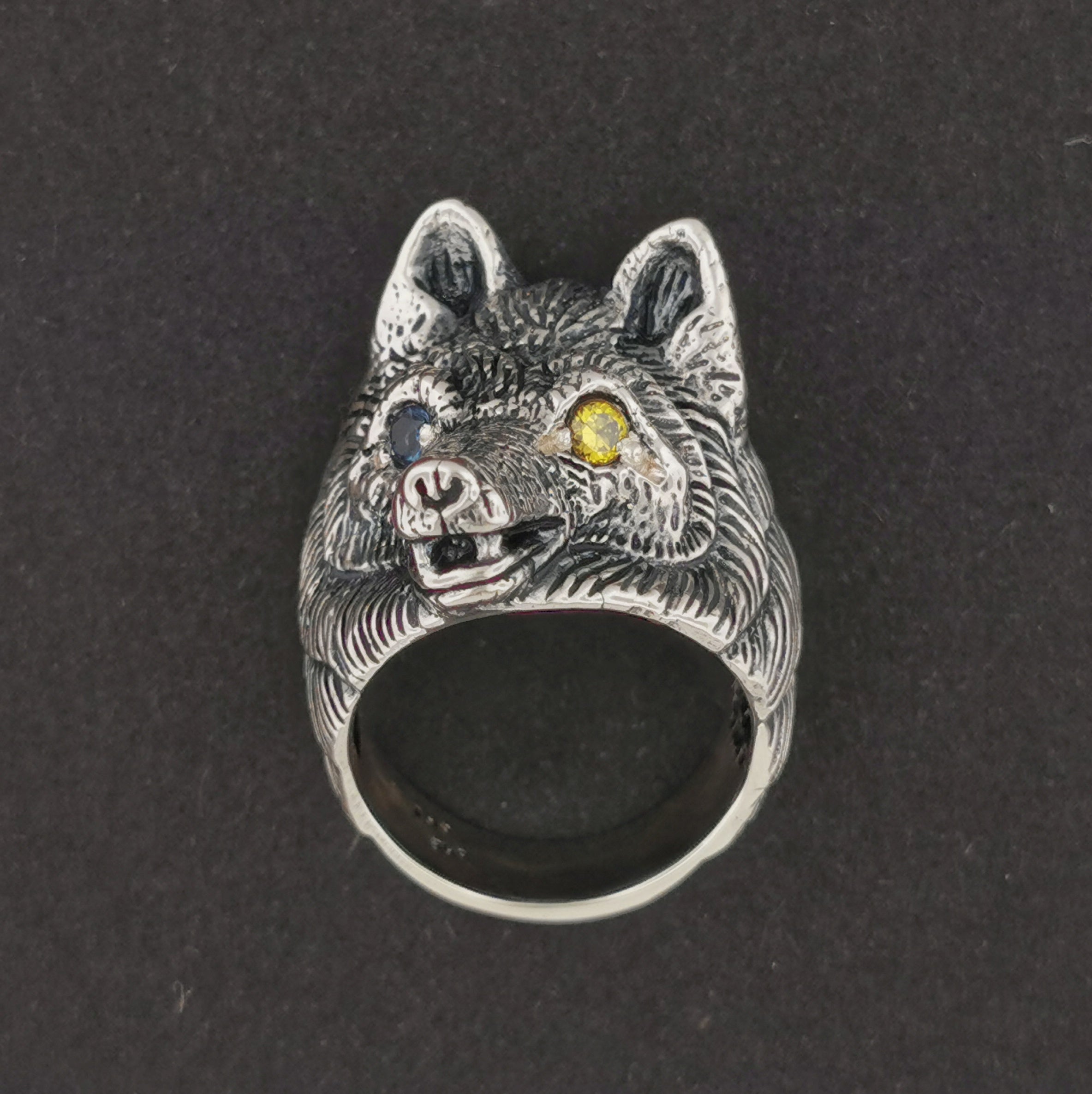 Wolf Head Stainless Steel Skull Ring – GTHIC