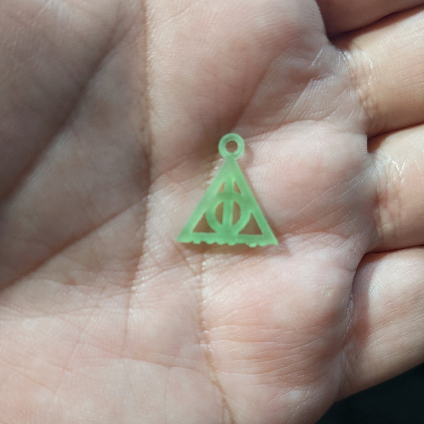 Gold Deathly Wizard Charm Pendant