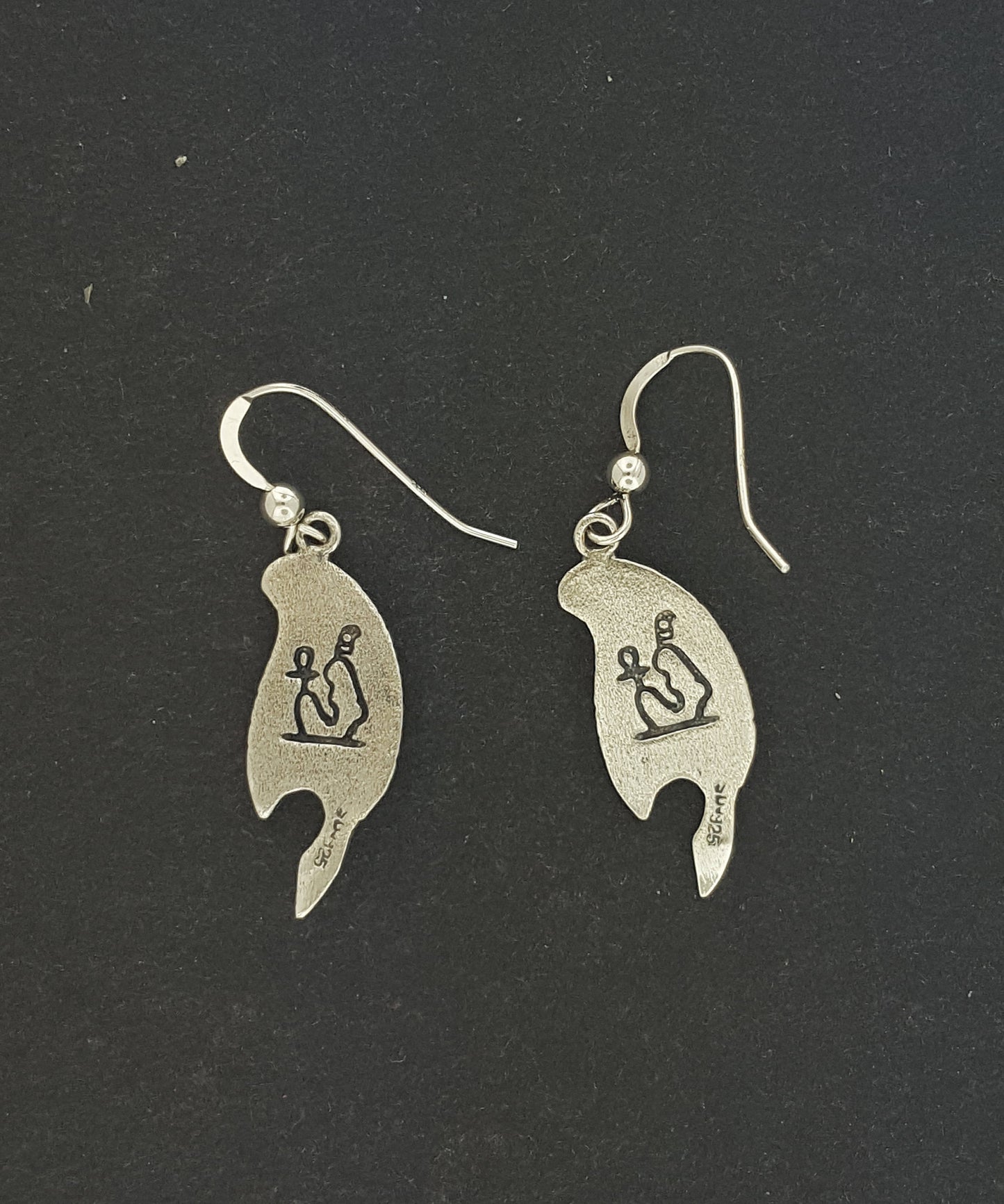 Feather of Ma'at Earrings in Sterling Silver