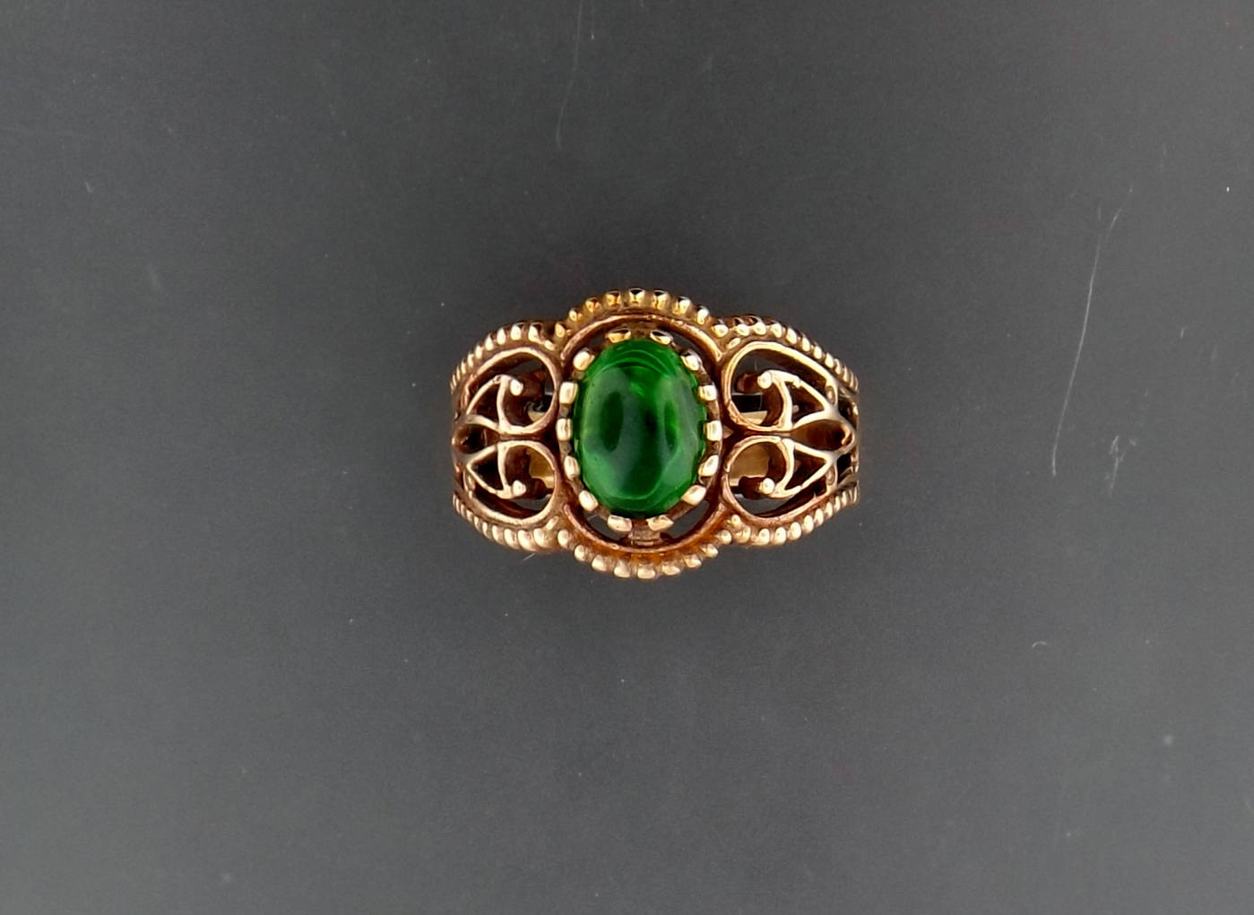 Vintage Style Filigree Ring with Gemstone in Antique Bronze, Gothic Style Ring, Victorian Style Ring, 1950 Style Ring, Antique Bronze Birthstone Ring, Bronze 1950s Ring, Mid Century Bronze Ring, Vintage Bronze Gemstone Ring, Filigree Gemstone Ring
