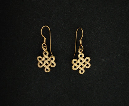 Gold Endless Knot Earrings Made to Order