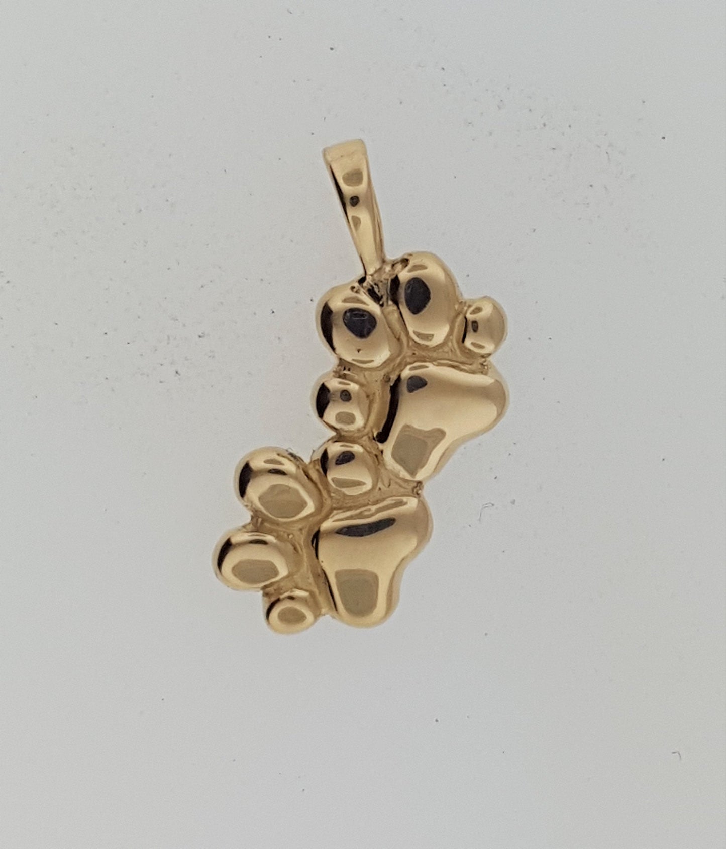 Small Paw Print Charm Pendant in Gold, Dog Paw Charm Pendant, Cat Paw Charm Pendant, Paw Print Charm Necklace, Gift For Pet Owners, Gold Cat Paw Pendant, Gold Dog Paw Pendant, Gold Paw Print Pendant, Gold Toe Beans Pendant, Gold Paw Print Charm