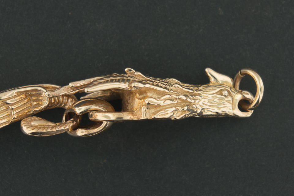 Bracelet Phoenix chinois en argent sterling ou bronze antique réalisé sur commande
