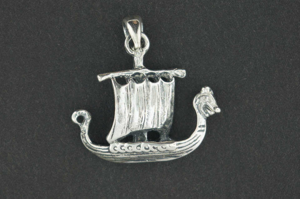 Viking Long Ship Pendant in Sterling Silver or Antique Bronze, Sterling Silver Viking Pendant, Viking Ship Pendant, Silver Longship Pendant, Viking Boat Charm, Silver Viking Jewelry, Silver Viking Jewellery, Viking Ship Charm, Silver Norse Pendant