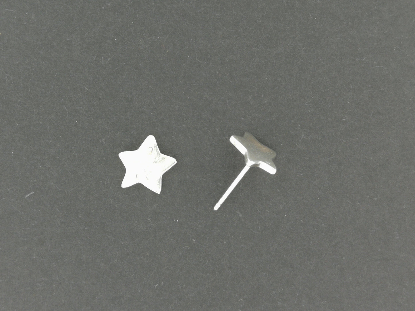 Handmade Star Stud Earrings in Sterling Silver