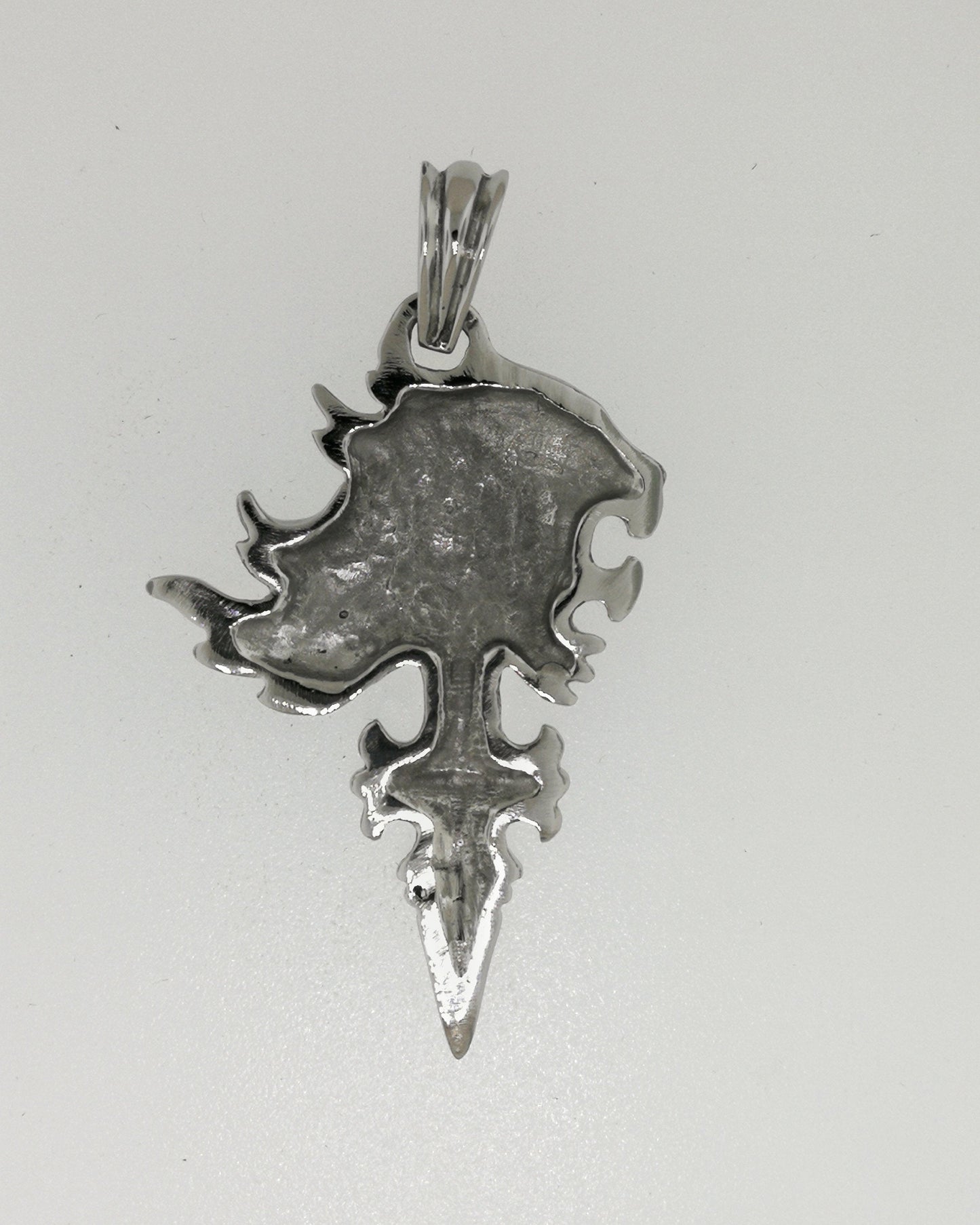 Final Fantasy 8 Squall Griever Pendant Version 2 in Stainless Steel, FF8 Sleeping Lion Pendant, Final Fantasy VIII Pendant, stainless steel gamer pendant, stainless steel griever pendant, final fantasy jewelry, gamer pendant stainless steel