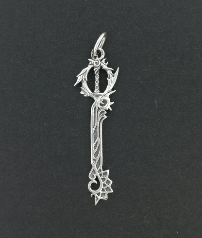 KH Pendentif Keyblade combiné en argent sterling ou bronze antique