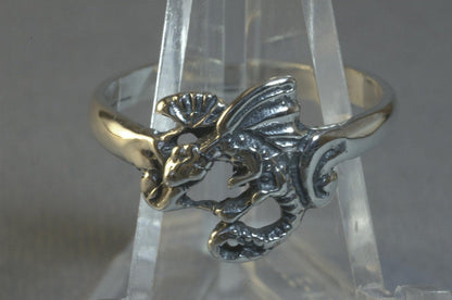 Fairy Dragon Ring in Sterling Silver, Small Dragon Ring, Dragon Ring for Her, Dragon Jewellery, Dragon Jewelery for Her, Dragon Lover Ring