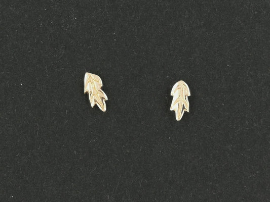 Gold Oak Leaves Studs made to order
