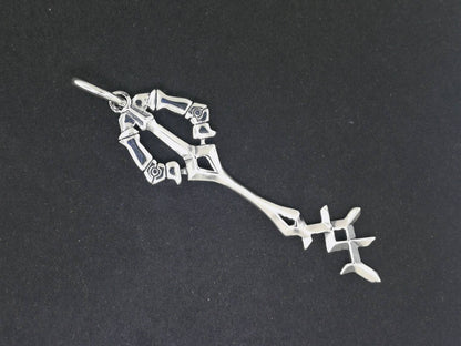 Kingdom Hearts Rainfell Keyblade Pendant in Sterling Silver or Antique Bronze