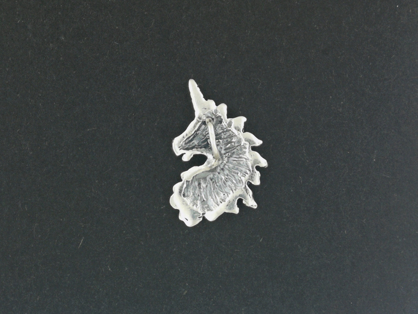 Unicorn Head Charm in Sterling Silver or Antique Bronze