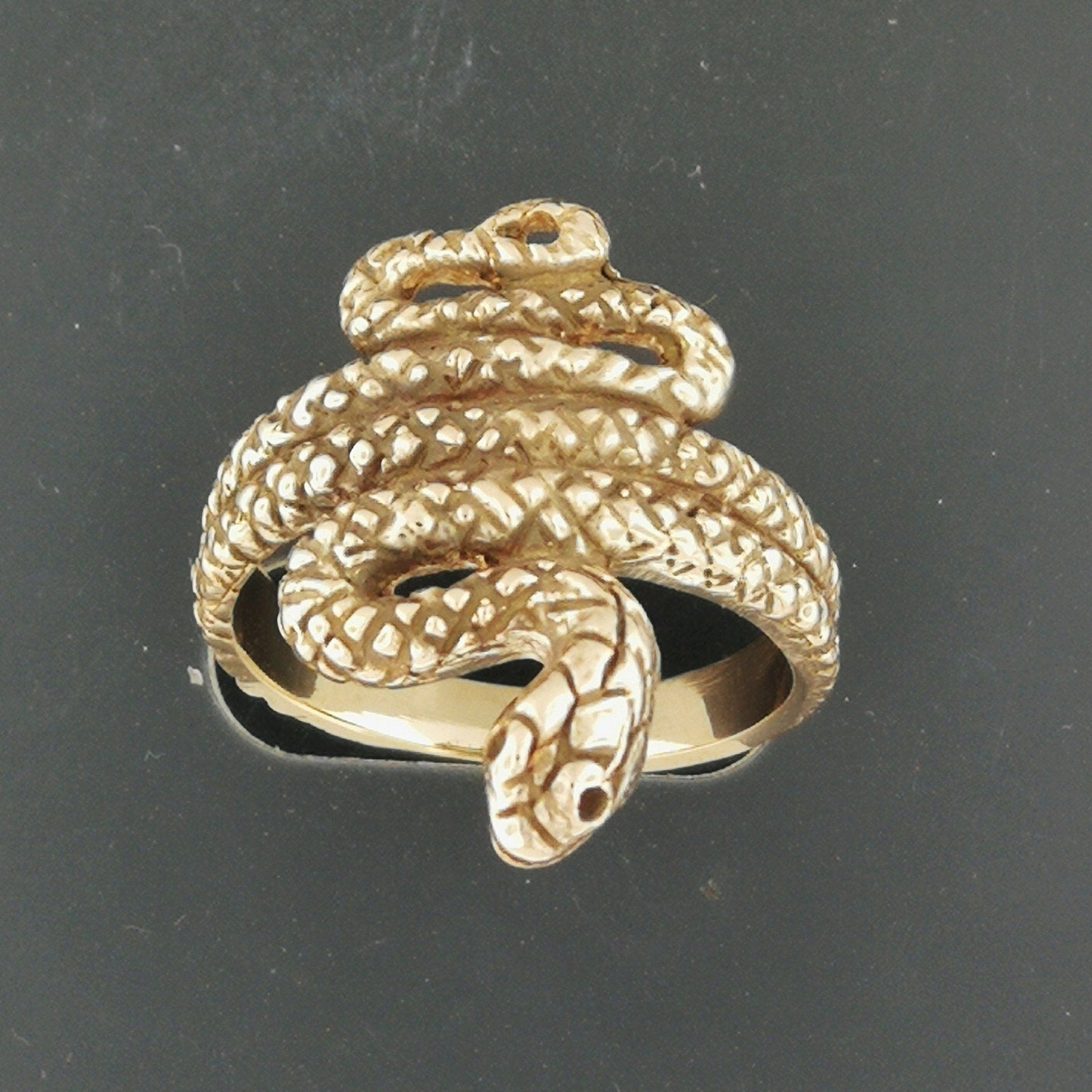 Coiled Snake Ring in 925 Silver or Bronze, 3D Snake Ring Jewellery, Bronze Reptile Rings, Delicate Snake Rings, Egyptian Snake Ring Jewelry, 50s Snake Ring, Bronze Snake Ring, Adjustable Serpent Ring, Bronze Serpent Ring, Vintage Snake Ring