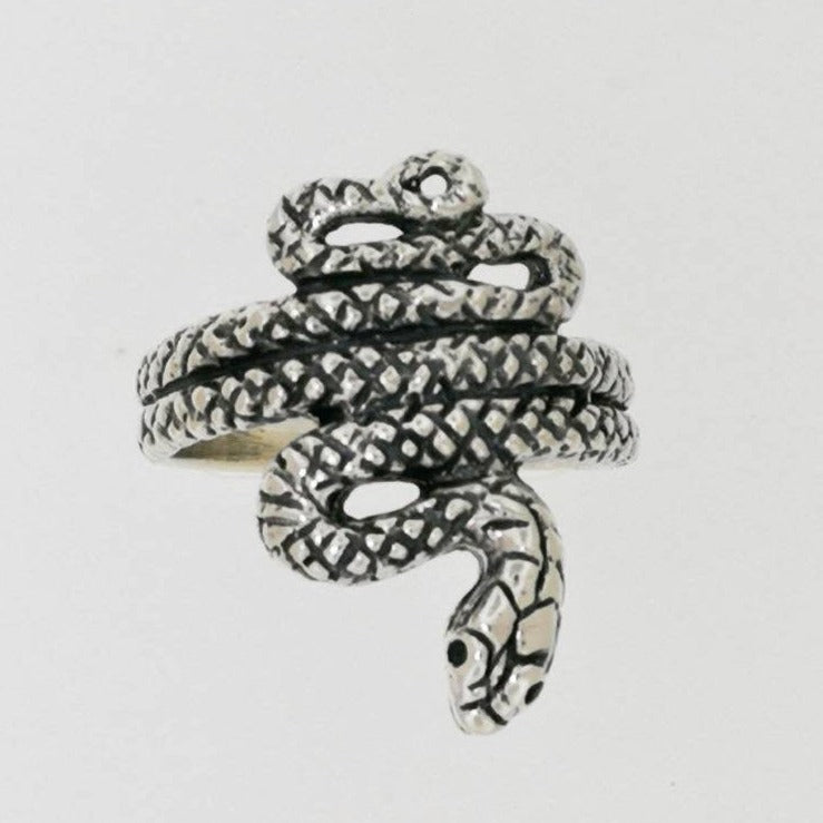 Coiled Snake Ring in 925 Silver or Bronze, 3D Snake Ring Jewellery, Reptile Rings, Delicate Snake Rings, Egyptian Snake Ring Jewelry, 50s Snake Ring, Silver Snake Ring, Adjustable Serpent Ring, Silver Serpent Ring, Vintage Snake Ring