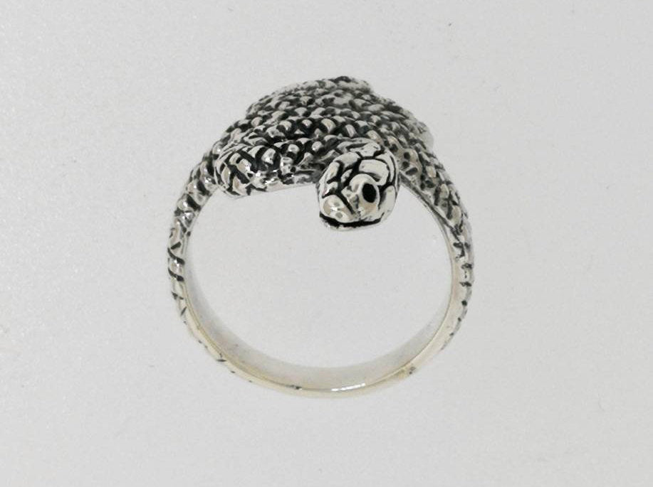 Coiled Snake Ring in Sterling Silver or Antique Bronze